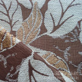 Tissu Jacquard Chenille teint en fil avec motif de feuilles